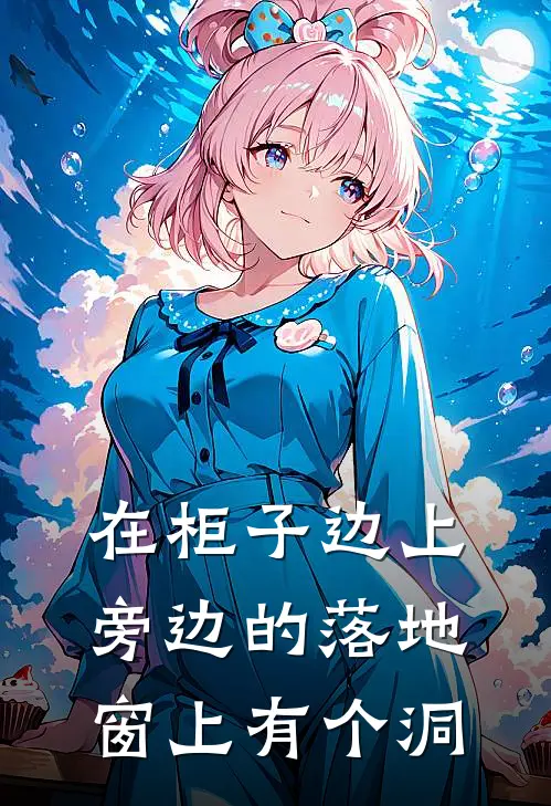 在柜子边上旁边的落地窗上有个洞